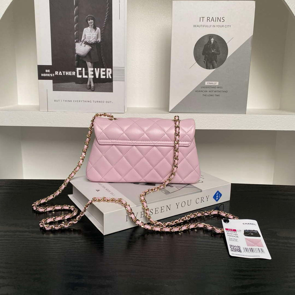 Chanel AP4592 25S Mini Flap Lambskin Pink gold