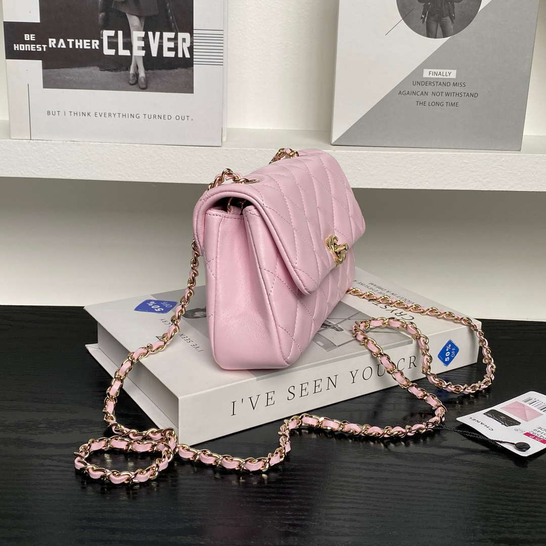 Chanel AP4592 25S Mini Flap Lambskin Pink gold - Default Title - View 5