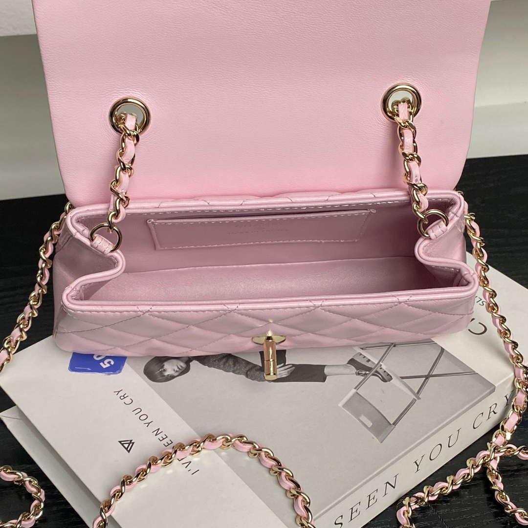 Chanel AP4592 25S Mini Flap Lambskin Pink gold - Default Title - View 7