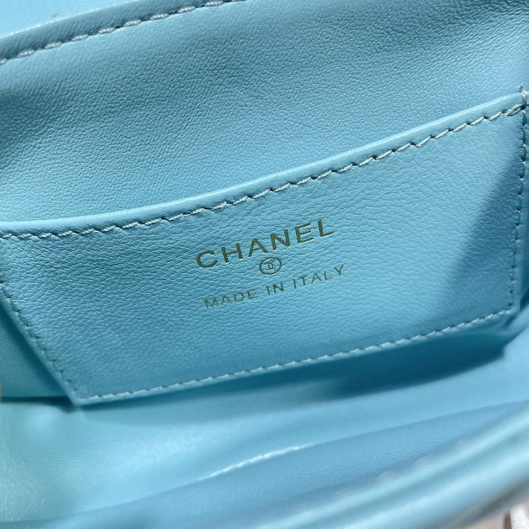 Chanel AP4593 25S Mini Flap Lake blue Lambskin with Gold - Default Title - View 9