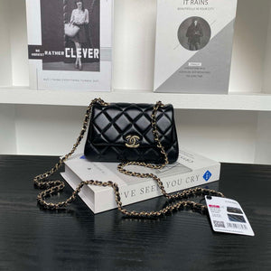Chanel AP4593 25S Mini Flap Lambskin Black gold - Default Title - View 1