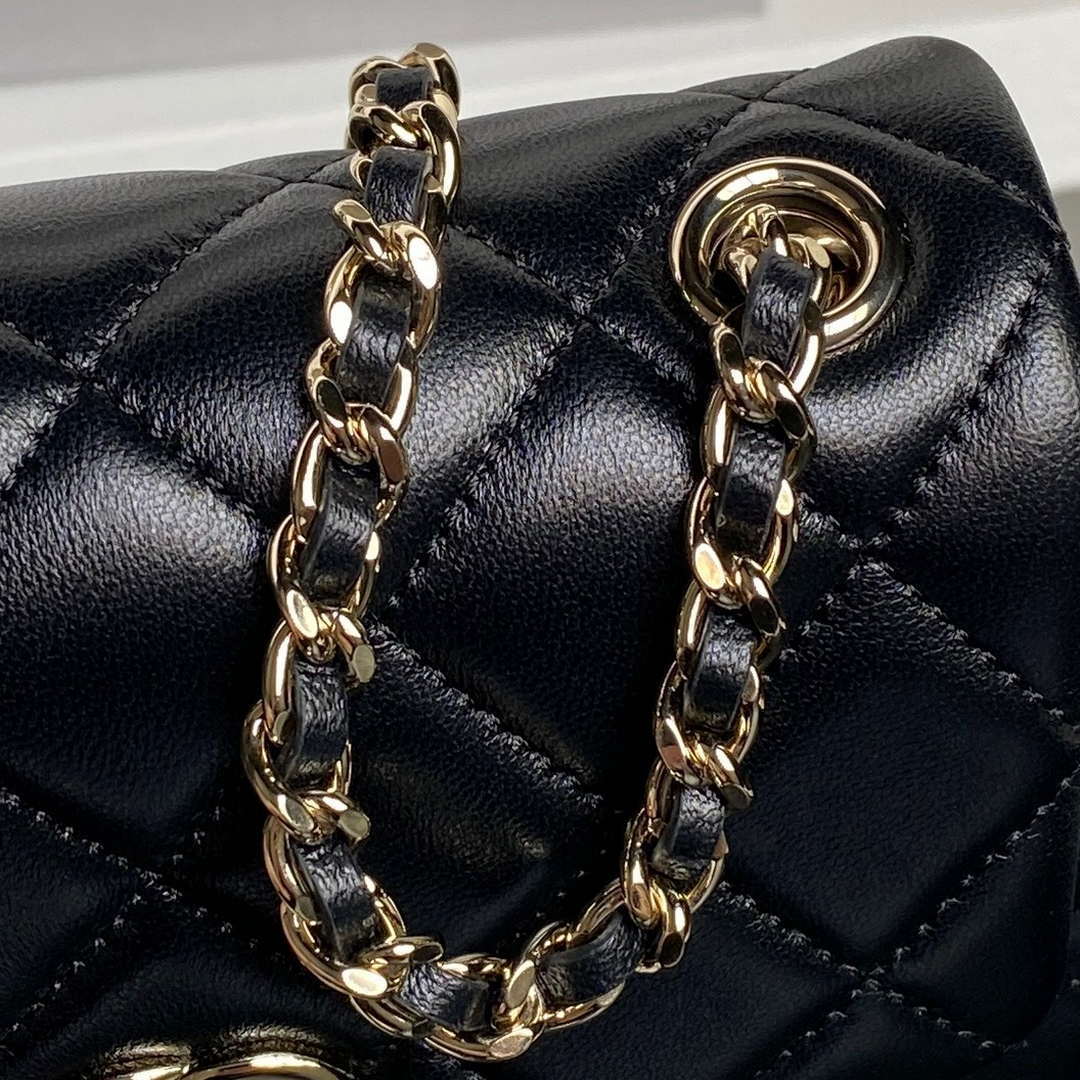 Chanel AP4593 25S Mini Flap Lambskin Black gold - Default Title - View 4
