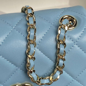 Chanel AP4593 25S Mini Flap Lambskin Blue gold - Default Title - View 4
