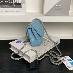 Chanel AP4593 25S Mini Flap Lambskin Blue gold - Default Title - View 5