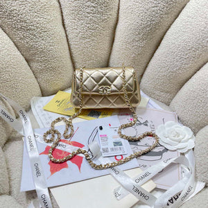 Chanel AP4593 25S Mini Flap Gold Lambskin with gold Hardware - Default Title - View 1