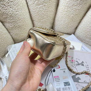 Chanel AP4593 25S Mini Flap Gold Lambskin with gold Hardware - Default Title - View 3