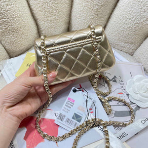 Chanel AP4593 25S Mini Flap Gold Lambskin with gold Hardware - Default Title - View 4