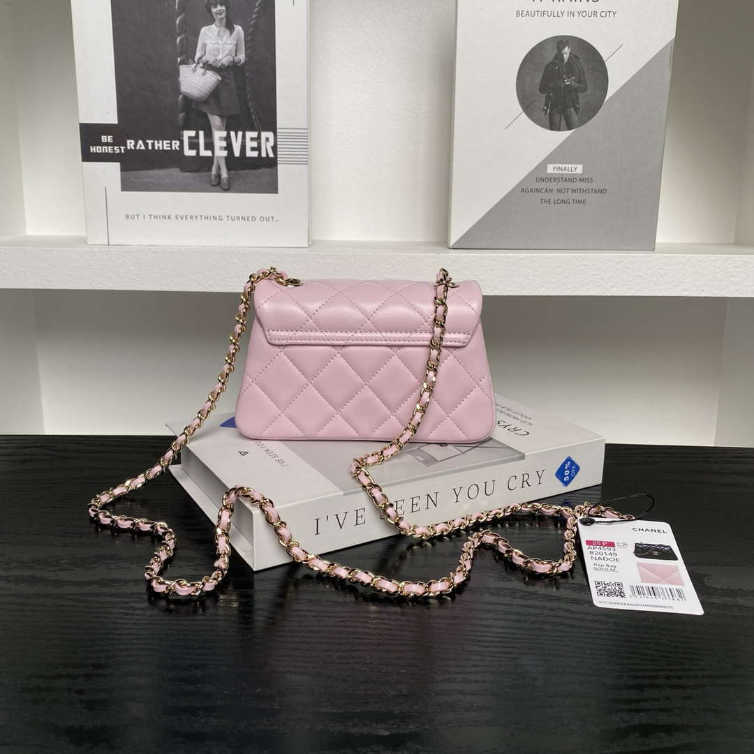 Chanel AP4593 25S Mini Flap Lambskin Pink gold - Default Title - View 2