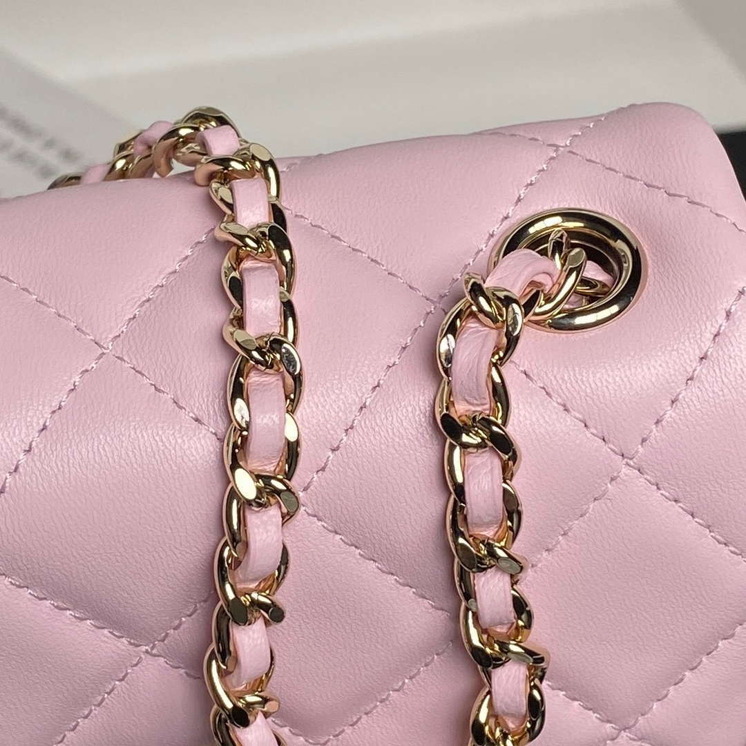 Chanel AP4593 25S Mini Flap Lambskin Pink gold