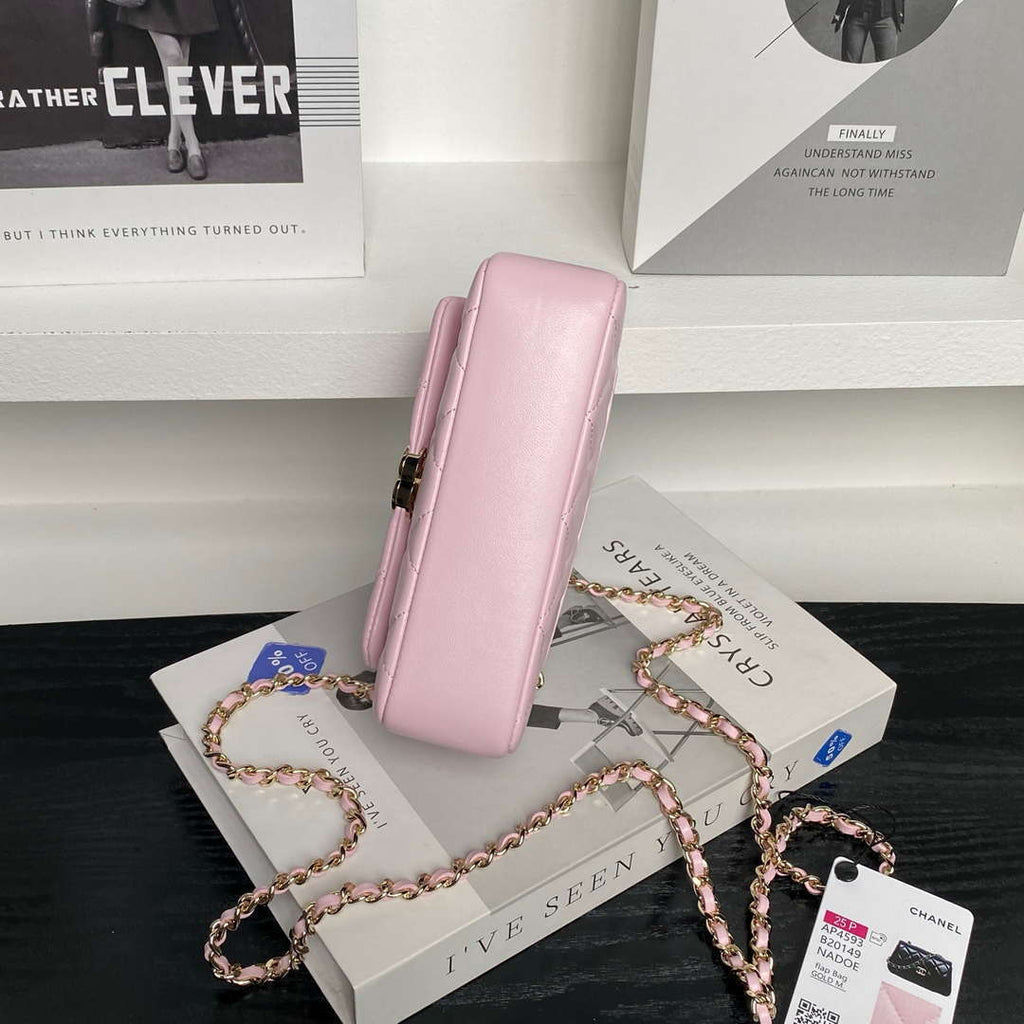 Chanel AP4593 25S Mini Flap Lambskin Pink gold