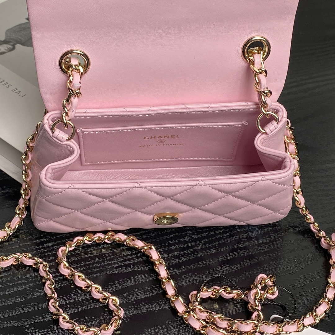 Chanel AP4593 25S Mini Flap Lambskin Pink gold - Default Title - View 8