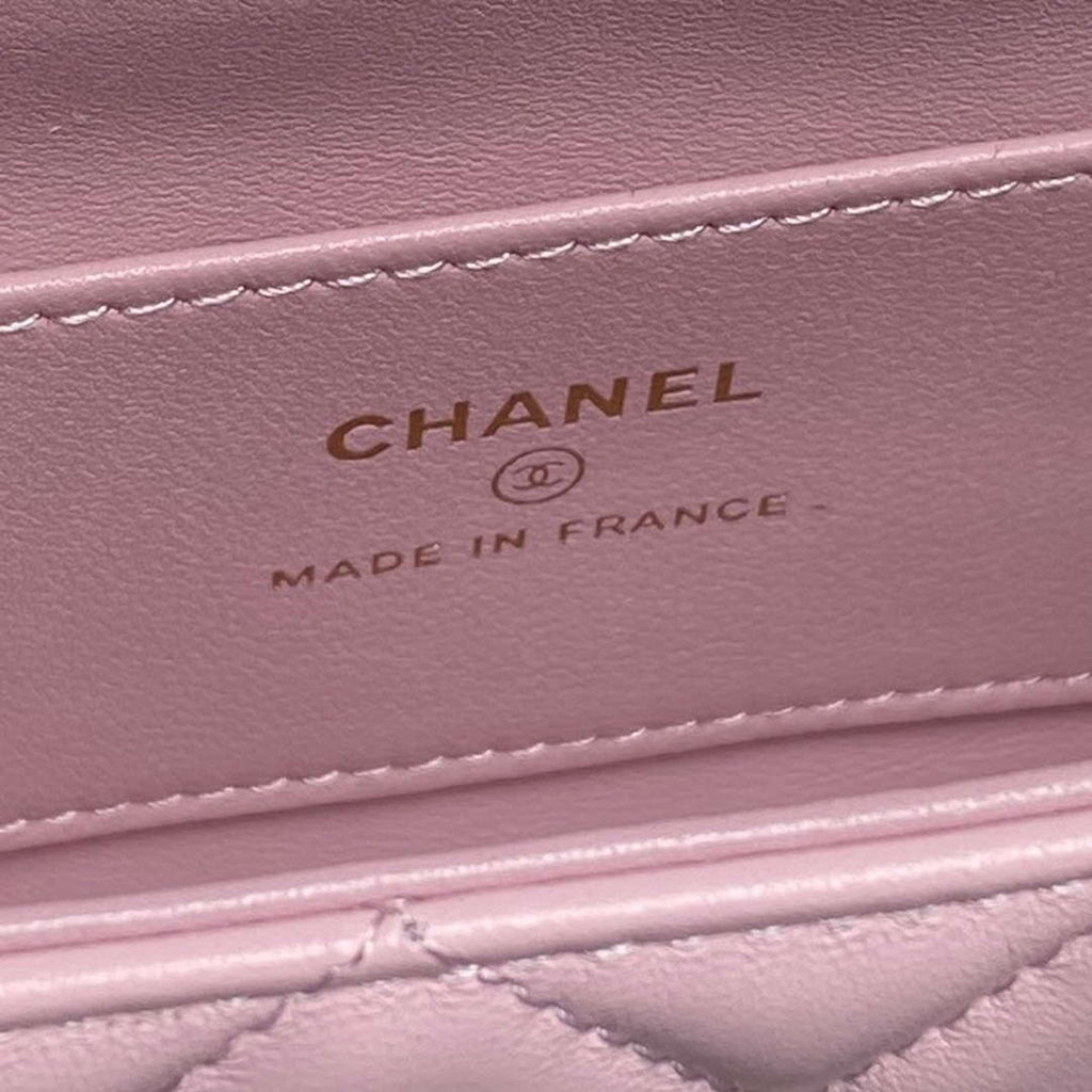 Chanel AP4593 25S Mini Flap Lambskin Pink gold