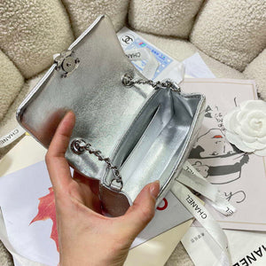Chanel AP4593 25S Mini Flap Silver Lambskin with Silver Hardware - Default Title - View 8