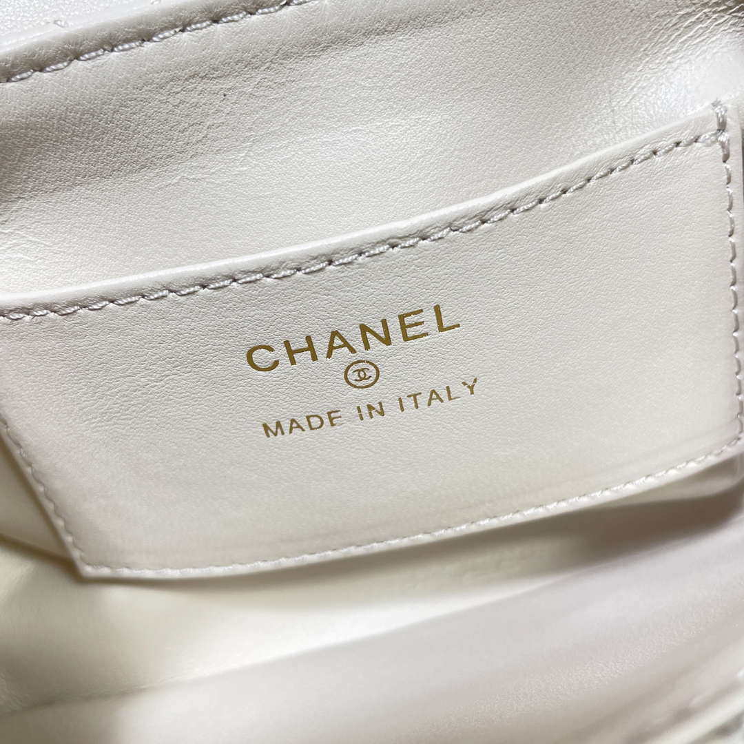 Chanel AP4593 25S Mini Flap White Lambskin with Gold - Default Title - View 9