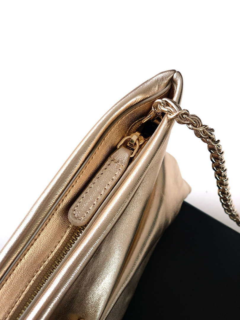 Chanel AP4613 Shiny Lambskin Imitation Pearl & Gold-Tone Metal Gold