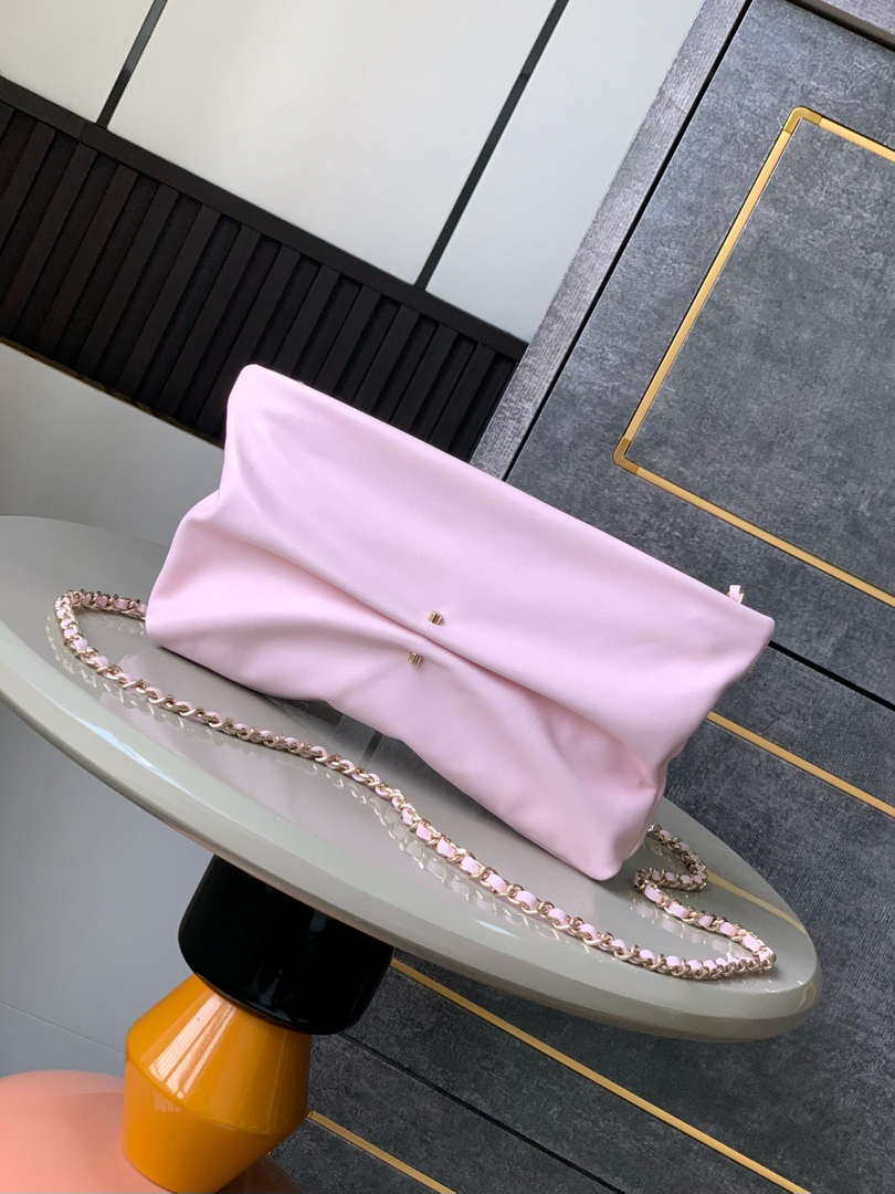 Chanel AP4613 Shiny Lambskin Imitation Pearl & Gold-Tone Metal Pink - Default Title - View 3