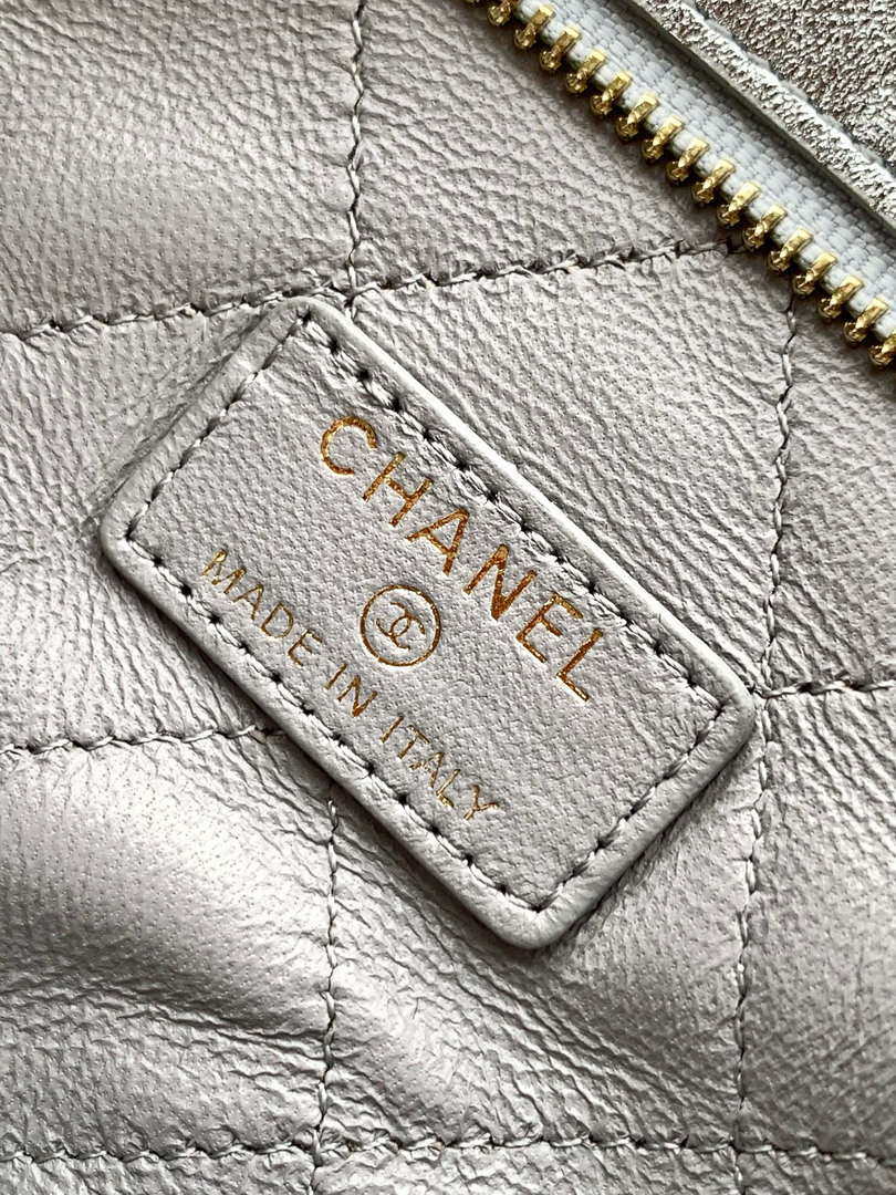 Chanel AP4613 Shiny Lambskin Imitation Pearl & Gold-Tone Metal Silver - Default Title - View 9