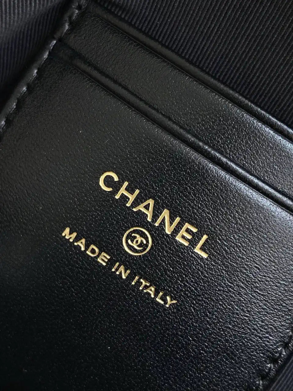 Chanel AP4742 Clutch with chain Suede Calfskin Shiny Lambskin & Gold-Tone Metal  Black &beige
