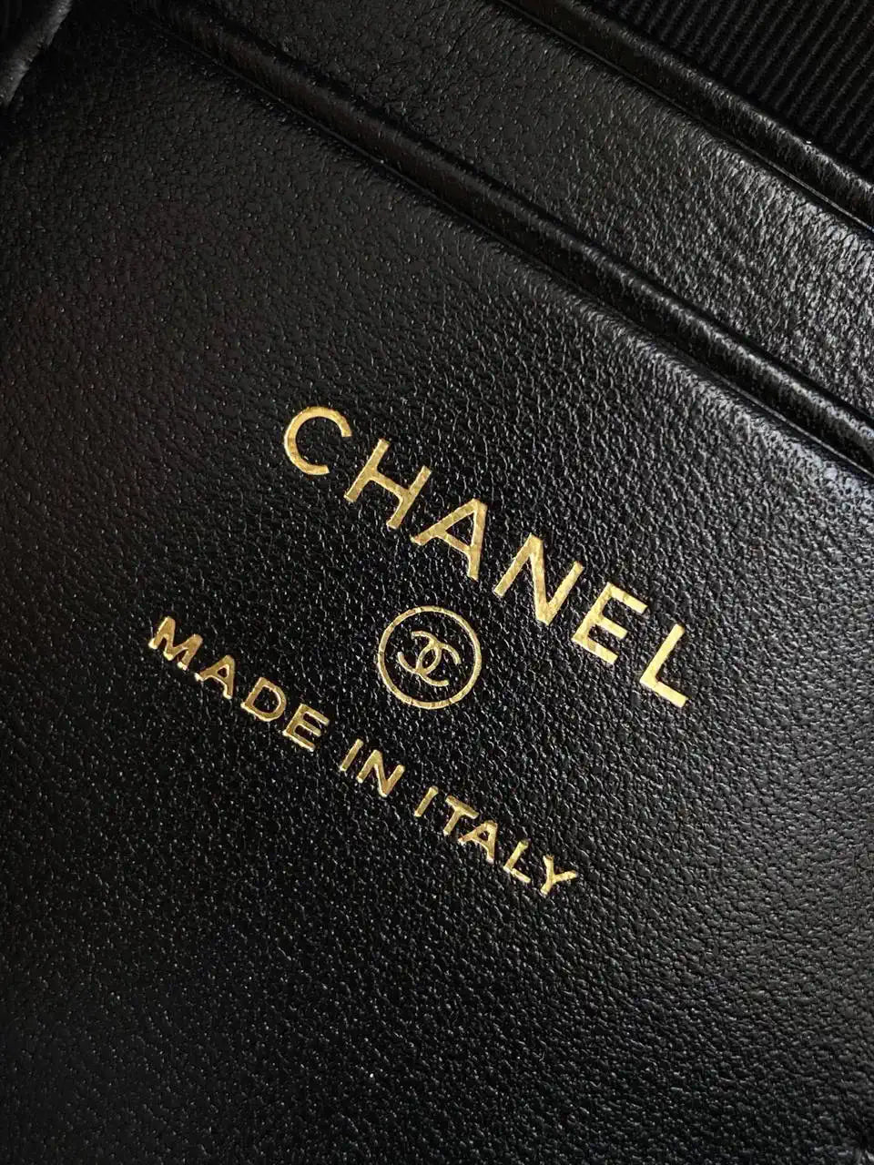 Chanel AP4742 Clutch with chain Suede Calfskin Shiny Lambskin & Gold-Tone Metal  Black &GRAY