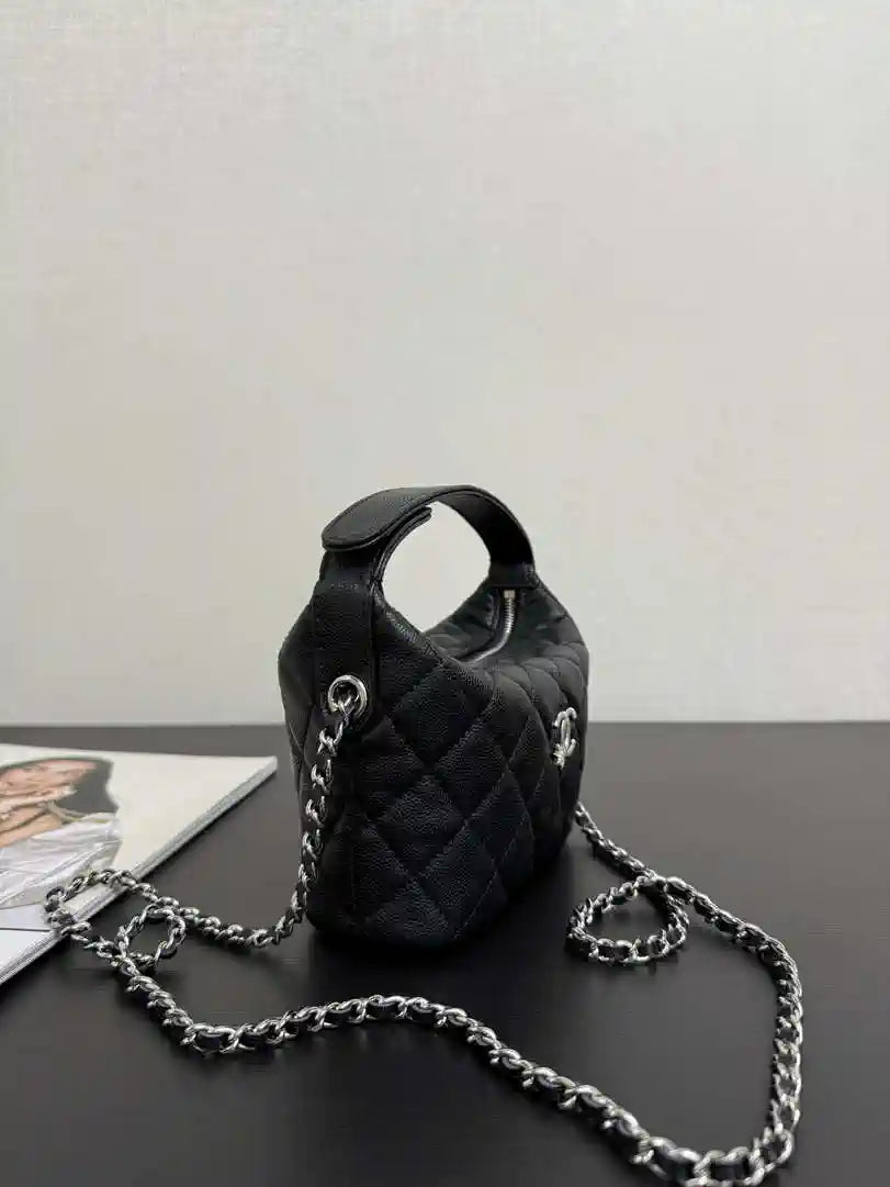 Chanel AP4747 Clutch with chain Grained Shiny Calfskin & Gold-Tone Metal Black