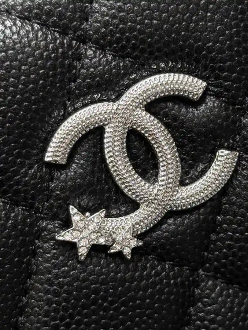 Chanel AP4747 Clutch with chain Grained Shiny Calfskin & Gold-Tone Metal Black