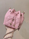 Chanel AP4775 25B  Clutch with chain Grained Shiny Calfskin Gold-Tone Metal Pink