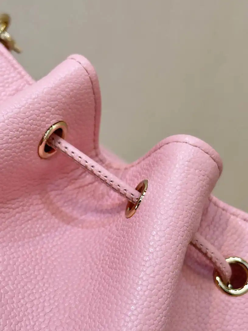 Chanel AP4775 25B  Clutch with chain Grained Shiny Calfskin Gold-Tone Metal Pink
