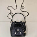 Chanel AP4775 25B  Clutch with chain Grained Shiny Calfskin Gold-Tone Metal Black
