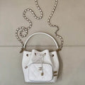 Chanel AP4775 25B  Clutch with chain Grained Shiny Calfskin Gold-Tone Metal White