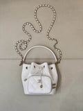 Chanel AP4775 25B  Clutch with chain Grained Shiny Calfskin Gold-Tone Metal White