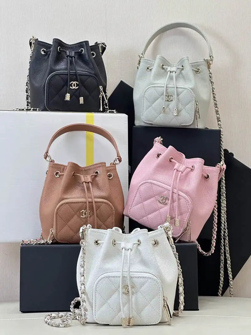 Chanel AP4775 25B  Clutch with chain Grained Shiny Calfskin Brown