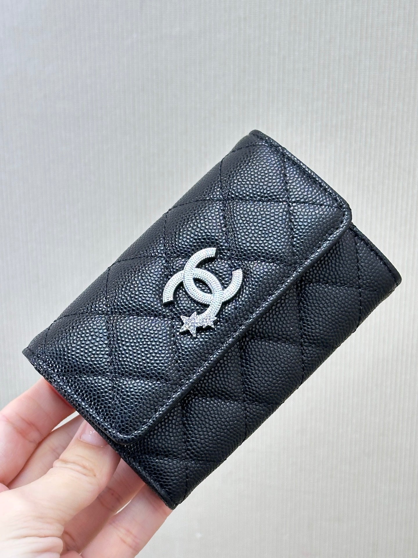 Chanel  AP4812 Flap Wallet Grained shiny calfskin