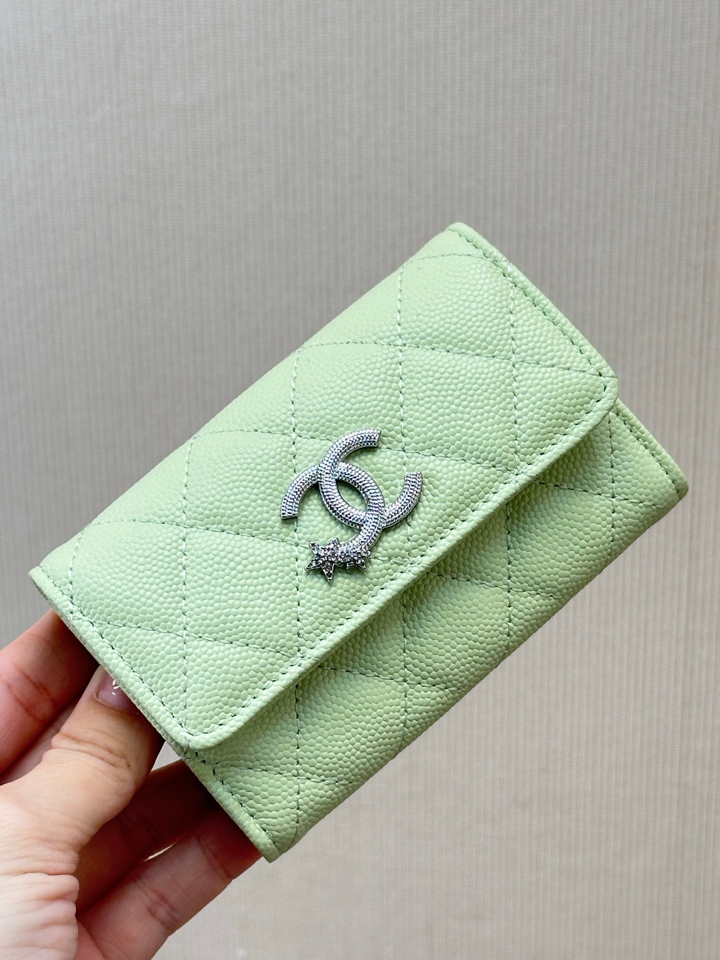 Chanel  AP4812 Flap Wallet Grained shiny calfskin