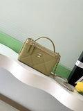 Chanel AP4933 Long Vanity with Chain Grained Shiny Calfskin Yellow