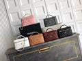 Chanel AP4936 Vanity with Chain Grained Shiny Calfskin & Gold-Tone Meta Brown