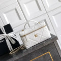 Chanel AP4936 Vanity with Chain Grained Shiny Calfskin & Gold-Tone Meta White
