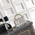 Chanel AP4975 Clutch With Chain Lambskin Imitation Pearls & Gold-Tone Metal Silver