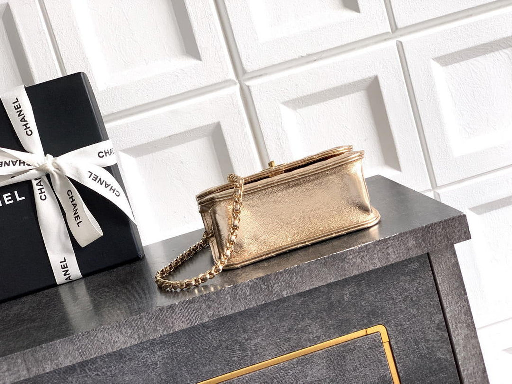 Chanel AP4975 Clutch With Chain Lambskin Imitation Pearls & Gold-Tone Metal  Gold