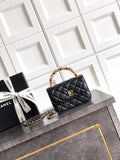 Chanel AP4975 Clutch With Chain Lambskin Imitation Pearls & Gold-Tone Metal  Black