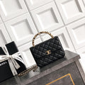Chanel AP4976 Clutch With Chain Black Lambskin Imitation Pearls & Gold-Tone Metal