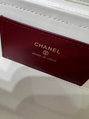 Chanel AP5067 26SS Long Vanity with Leather Strap Grained Shiny Calfskin & Gold-Tone Metal White - Default Title - View 8