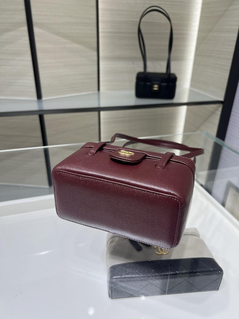 Chanel AP5067 26SS Long Vanity with Leather Strap Wine Red