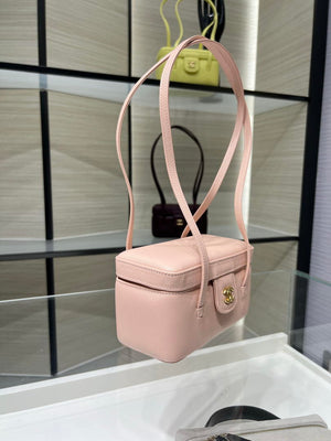Chanel  AP5067 26SS Long Vanity with Leather Strap Grained Shiny Calfskin & Gold-Tone Metal  Light Pink - Default Title - View 3