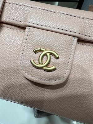 Chanel  AP5067 26SS Long Vanity with Leather Strap Grained Shiny Calfskin & Gold-Tone Metal  Light Pink - Default Title - View 5