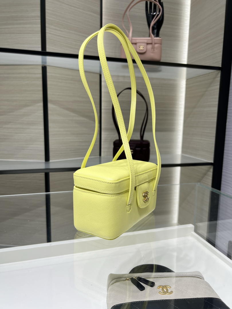 Chanel AP5067 26SS Long Vanity with Leather Strap Yellow