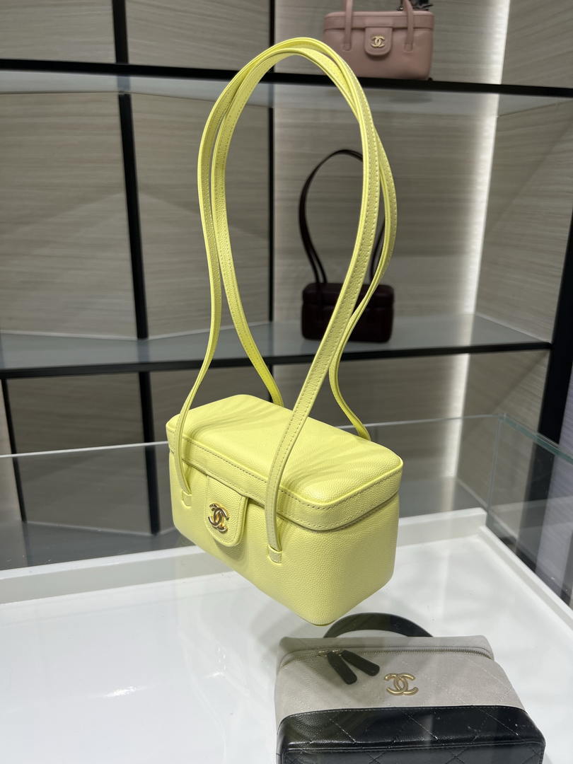 Chanel AP5067 26SS Long Vanity with Leather Strap Yellow