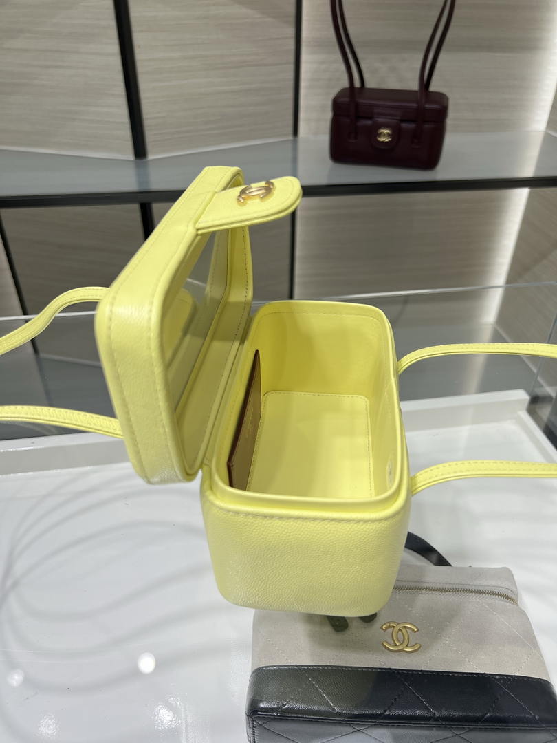 Chanel AP5067 26SS Long Vanity with Leather Strap Yellow