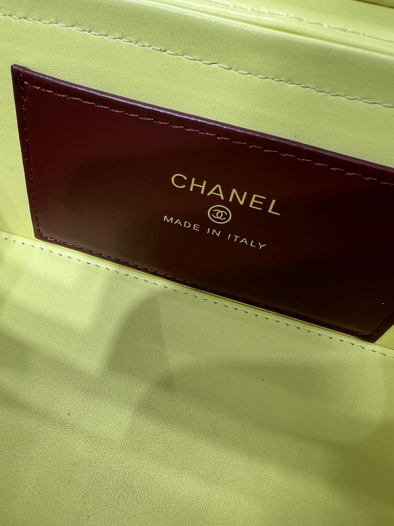 Chanel AP5067 26SS Long Vanity with Leather Strap Yellow