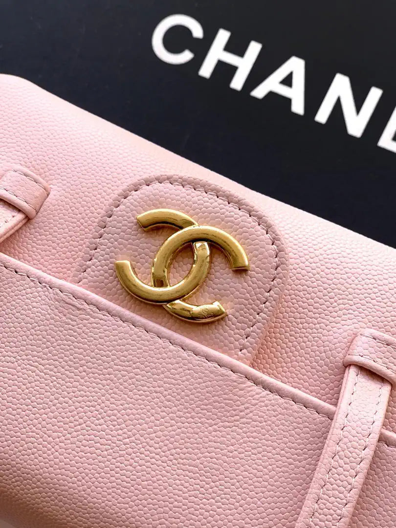 Chanel AP5068 Mini Flap Bag Grained Shiny Calfskin & Gold-Tone Metal Pink