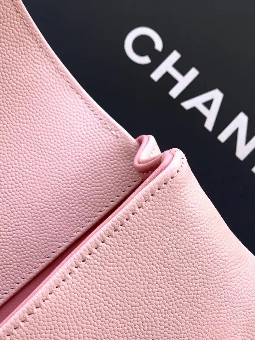 Chanel AP5068 Mini Flap Bag Grained Shiny Calfskin & Gold-Tone Metal Pink